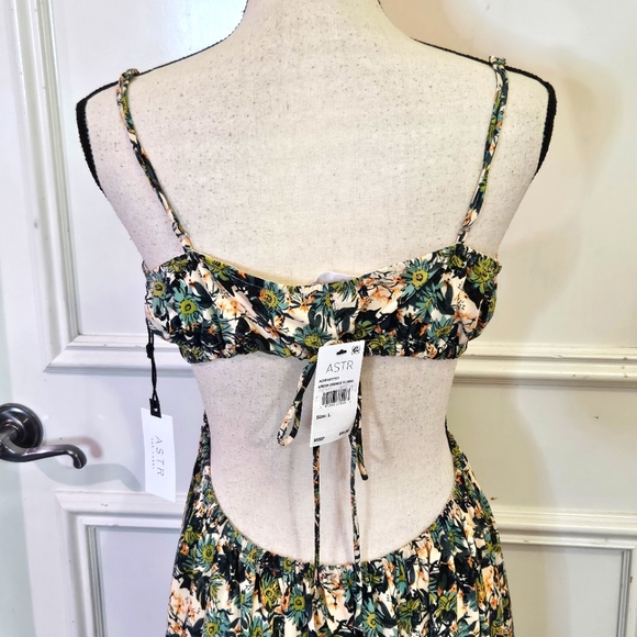 ASTR The Label Green Orange Floral Cut-Out Sundress,Large,NWT - Picture 7 of 16